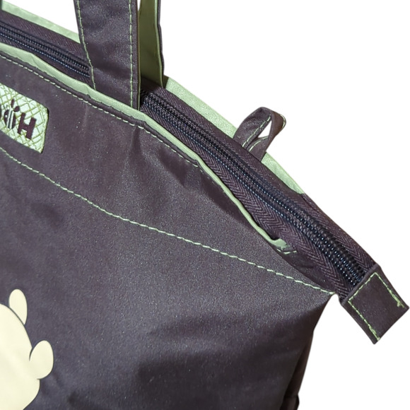 DISNEY Baby Winnie the Pooh Brown Green Small Diaper Bag Purse - Picture 5 of 9